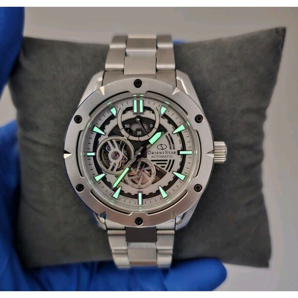 Orient Star Skeleton Automatic F6F4-UAF0 Japan Open Heart Stainless Steel Watch - Picture 1 of 16
